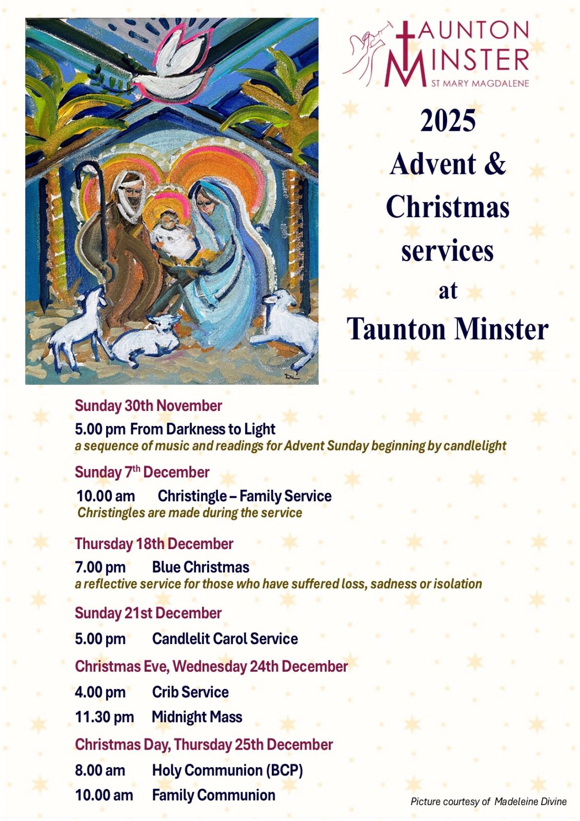 Advent, Christmas & December 2025 Events at Taunton Minster