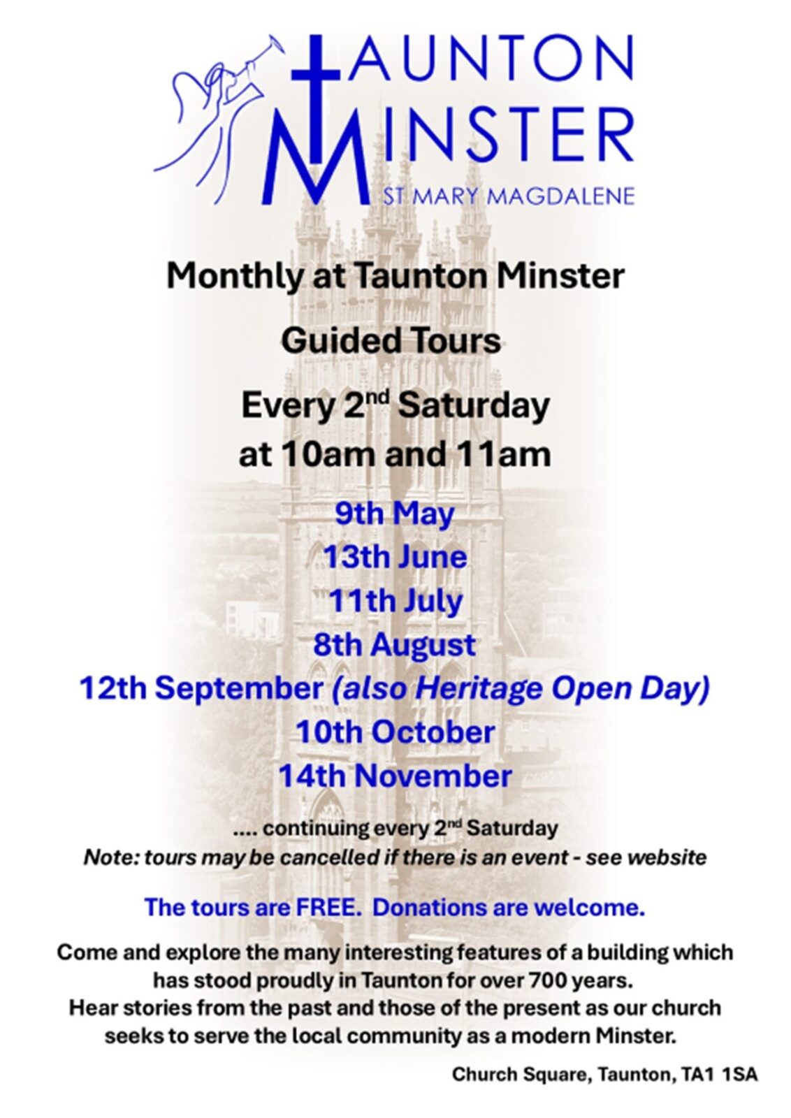 Taunton Minster Guided Tours